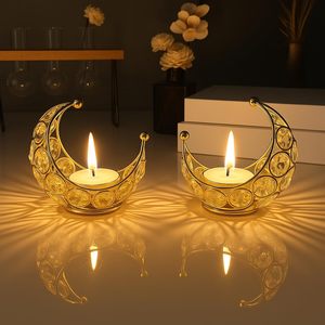 Moon <b>Tea</b> <b>Light</b> Holder Candle Holder Metal <b>Lanterns</b> Table Decoration Wedding Party Ramadan Diwali Christmas Eco-friendly Handmade - Product Image 5