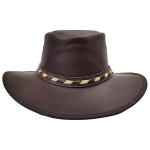 Chapeau de cowboy en cuir/imitation cuir pour l'équitation, ajustement réglable, haute qualité, équestre, décontracté, pour homme - Product Image 2