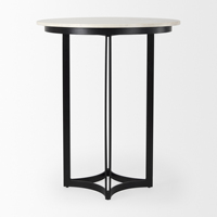 Table console moderne en marbre indien, écologique et durable, avec base en fer noir mat, pour salon et usage hôtelier