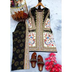 Designer XL Party Wear Top & Plazzo Co-ords Set Traje elegante y elegante - Product Image 6