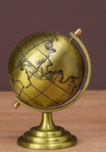 Vintage Small Metal Iron World <b>Earth</b> <b>Globe</b> Rotating Desktop Decor Ornament Nonslip PVC <b>Plastic</b> Base for Home Office Desk for - Product Image 4