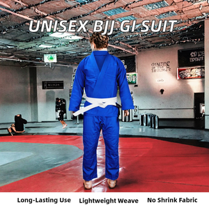 Kimono de Judo et de Jiu-Jitsu Brésilien Unisexe 100% Coton Léger Extensible Tissage Perlé Durable pour l'Entraînement Arts Martiaux - Product Image 2