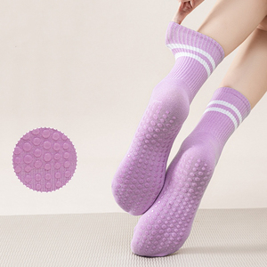 Calcetines de Yoga para Hombre al por Mayor, Nueva Tendencia, con Logotipo Personalizado, Spandex/Poliéster, Forro de Algodón Transpirable y Ecológico, Amortiguación de Alta Calidad - Product Image 1