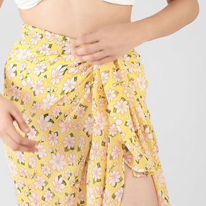 Pareo de playa tropical para mujer, falda de verano a la moda, ligera, para vacaciones en la playa - Product Image 6
