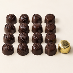 Floral Shaped Compound Dark <b>Chocolate</b> Confections Enclosed In Custom Gift Box For Corporate Gifts Supply - Product Image 2