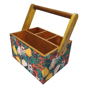 Premium Quality Cutlery Holder Stand Made of Acacia Wood Designer Fancy Cutlery Stand for Table and <b>Kitchen</b> From India - Product Image 6