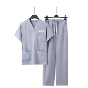 Uniforme Médico para Hospital, Conjunto de Blusa con Cuello en V y Pantalones, Ropa de Trabajo Unisex para Enfermeras y Doctores, Uniforme de Enfermería Cómodo para Hombres y Mujeres - Product Image 5