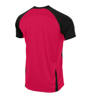 เสื้อยืดแขนยาวทรงสปอร์ตสีแดงดำสำหรับผู้ชาย ทรงปกติ แห้งเร็ว ผ้าถักโพลีเอสเตอร์ คอกลม สีพื้น ดีไซน์แบบบล็อกสี - Product Image 2