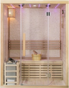 NUEVA SAUNA TRADICIONAL CANADIENSE DE MADERA DE HEMLOCK PARA DOS PERSONAS, TIPO SUEDOSE, PARA USO HÚMEDO Y SECO - Product Image 2