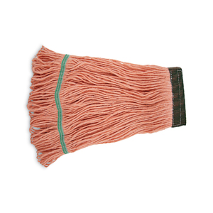 Cabezales de Mopa KSR de Algodón Naranja de Alta Calidad, 5 Pulgadas, Banda Superior Amarilla, Autoescurrible, Reutilizable, Duradero, para Limpieza de Pisos - Product Image 2