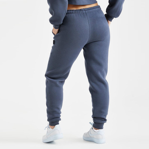 Ensemble de survêtement 2 pièces pour femme, haut court à capuche et pantalon de jogging long, couleur unie, en molleton, décontracté, toutes saisons, coupe ample - Product Image 2