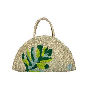 Vietrustic Bohemian Vintage Lady Handmade Seagrass Cotton Woven Tote <b>Bag</b> Rustic Design Adjustable Strap Zipper Closure for - Product Image 4