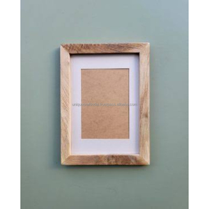 RusticVerse Pine Photo Frame Custom <b>Desk</b> With <b>Rustic</b> Matte Finish Creative Personal Gifting For Weddings Office Tabletop Decor - Product Image 3