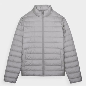 High Quality Winter <b>Woolen</b> Outer Wear Breathable Zipper Stand Collar puffer jacket water resistence Windproof Technique - Product Image 6