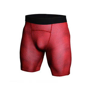 Pantalones Cortos de Compresión para Hombre, Color Rojo, Negro, Blanco, Color Sólido, Logotipo Personalizado en la Parte Delantera, Secado Rápido, Deportivos, Cintura Media, Elásticos, Tejidos - Product Image 5