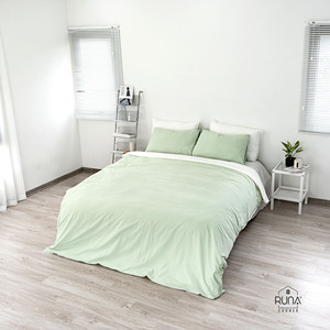 Premium Hotel <b>Bedding</b> High-Quality Cotton Washed Soft Breathable 3 PCS <b>Bedding</b> <b>Set</b> Young Rice Color Custom Size Color Pillow - Product Image 4