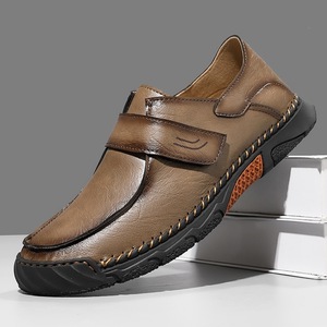 Mocassins d'été pour hommes en cuir cousus main, décontractés, à semelle plate, confortables, antidérapants, légers, grandes tailles, pour le quotidien et les affaires - Product Image 3