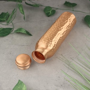 Copper Metal Eco-Friendly BPA Free Reusable Drinking Water Bottle for Home Travel Office with Classic Design - Product Image 1
