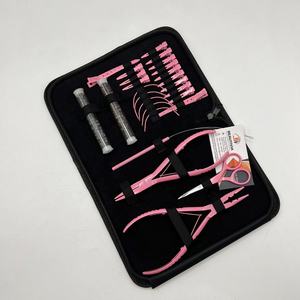 Wholesale Professional Eco-Friendly <b>Pink</b> Microbeads Hair Extension Pliers <b>Kit</b> Set Surgical Grade Stainless Hair Extension <b>Tools</b> - Product Image 2
