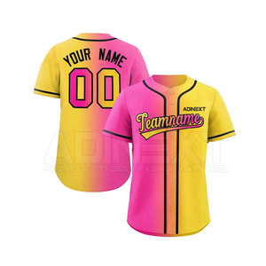 Uniforme de baseball respirant à couleurs contrastées pour adultes, faible MOQ, nouvelle arrivée, 100% polyester, logo personnalisé - Product Image 3