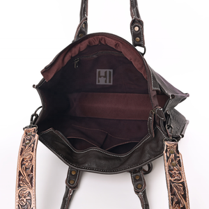 Sac fourre-tout Western Cowgirl en cuir de vachette avec franges en daim – Sac de shopping pour femme en cuir à poils - Product Image 5