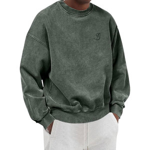 Pakistan Made High Quality Basics Acid Wash Sweatshirt Wholesale Cheap Price Men Acid Wash Sweatshirt - Product Image 4