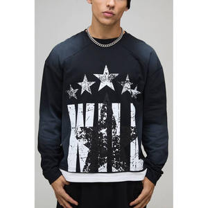 Camiseta Deportiva Casual Negra para Hombre con Logotipo Bordado Personalizado, Estampado por Transferencia de Calor, Manga Regular, 100% Algodón, Invierno - Product Image 1