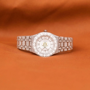 Reloj de Lujo para Hombre con Moissanita Brillante VS1 de 10 a 15 Quilates, Analógico Digital de Cuarzo, Resistente al Agua 10 Bar, Día/Fecha, Ecológico - Product Image 2