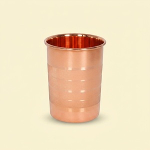 Juego de vasos cóncavos de cobre puro, hechos a mano, vasos de cobre martillado para agua, para bienestar ayurvédico y bebida saludable, ecológicos - Product Image 6