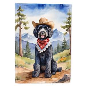 Multicolor Portuguese Water Dog Cowboy Welcome <b>Garden</b> <b>Flag</b> Mailbox Decorative Yard Banner for Patio Artwork for Flower Beds Lawn - Product Image 1