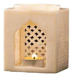 Handmade Indian Stone <b>Reed</b> <b>Diffuser</b> Set Marble Aroma <b>Diffuser</b> Incense Burner White Home Decor - Product Image 3