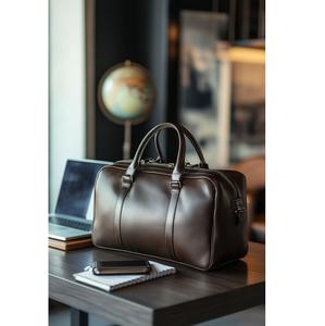 Bolsa de Viaje de Cuero Personalizada de Lujo con Cremallera Personalizada, Bolsa de Viaje de Lona con Logotipo Personalizado, Hecha a Mano de Alta Calidad a Bajo Costo - Product Image 1