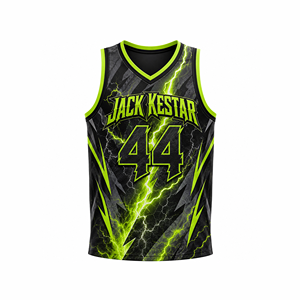 Exportateur de maillots de basket-ball imprimés offrant des caractéristiques de performance, production de maillots de basket-ball brodés pour les matchs professionnels - Product Image 1