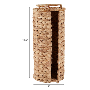 Panier à papier toilette en jacinthe d'eau tissé à la main avec couvercle, organisateur et boîte de rangement de salle de bain en jacinthe d'eau naturelle du Vietnam - Product Image 2