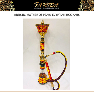 Best Quality Luxury Egyptian Artistic Mother of Pearl & Stainless Steel Gold Plated Decorative <b>Hookahs</b> at Wholesale Market Price - Product Image 2