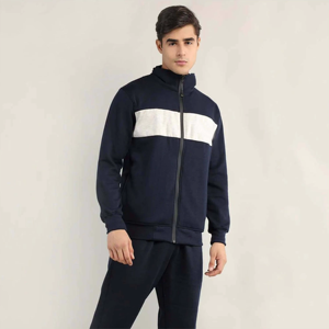 Nouvelle collection Hiver et Automne : Survêtement Homme Coupe Ajustée, Imprimé Effet Délavé, Veste Légère à Capuche Zippée pour Sports de Plein Air - Product Image 3