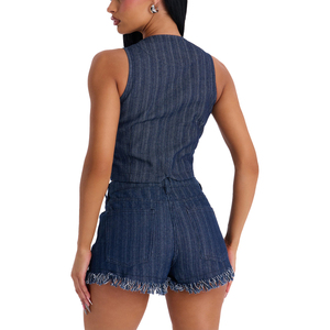 Ensemble chemise et short décontracté pour femme personnalisé avec votre marque – Mode estivale deux pièces – Vente en gros fabricant - Product Image 2