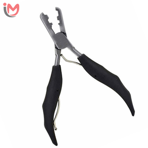 Best Selling Professional Stainless Steel Hair Extension <b>Tools</b> High Quality Reusable Micro Ring Type <b>Silicone</b> Pliers OEM - Product Image 2