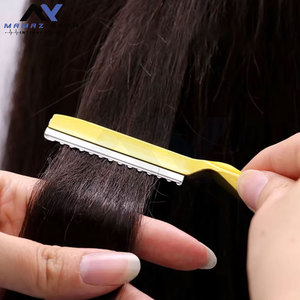 มีดโกนตัดผมแบบมืออาชีพ ปรับแต่งได้ ตัวเครื่องสแตนเลสสีทองทั้งชิ้น คมกริบ สำหรับช่างตัดผม ใช้ในร้านเสริมสวย - Product Image 2