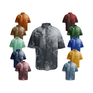Fashionable Stylish Streetwear Tie Dye Custom Printed Design Short Sleeve <b>Dress</b> Shirt for <b>Men</b> Trendy Casual Summer Wear Shirts - Product Image 1