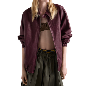 Blouson en cuir d'agneau Nappa pour femme, veste de luxe minimaliste, vêtements d'extérieur de créateur, fabricant et fournisseur OEM sur mesure, marque privée - Product Image 1