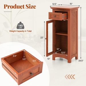 Mobile da bagno con porta singola in vetro - Product Image 5