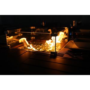 Ensemble de meubles de patio extérieur chic gris ou brun élégant avec table rectangulaire pour foyer - Product Image 3