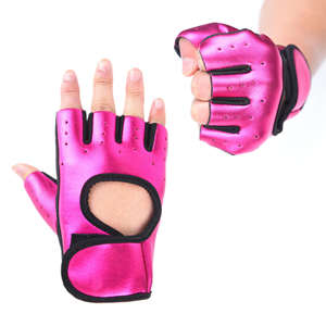 HIKE IMPEX Leather Half Finger Sports <b>Gloves</b> for Gym Fitness <b>Weight</b> Lifting Bodybuilding Training - Product Image 4