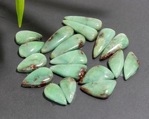 9 paires de pierres précieuses en chrysoprase verte naturelle, 135 carats, pour la fabrication de bijoux, 25x8 16x9mm # 20000 - Product Image 1