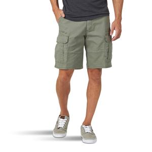 Shorts cargo gris clair pour homme, taille mi-haute, cordon de serrage avant, couleur unie, en toile, décontracté, style bermuda, poches, tissu tricoté respirant - Product Image 6