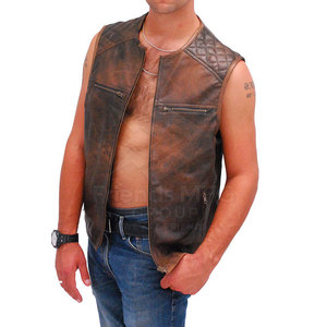 Nuevo Chaleco de Cuero Casual de Invierno para Hombre, Alta Calidad, Ecológico, Ligero, Hecho a Medida, MOQ Bajo - Product Image 5