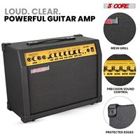 Amplificateur de guitare électrique portable 50W avec haut-parleur intégré de 8 pouces, modèle D0100XUV47Y, entrée auxiliaire, accessoires d'instruments de musique