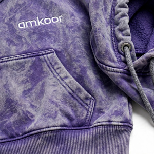 Sudadera con Capucha Tie-Dye para Hombre Amkoor, Corte Regular, Algodón French Terry, Informal, con Bolsillos, para Otoño - Product Image 6