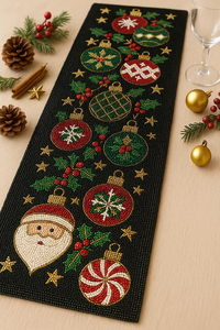 Indian Handmade Beaded Embroidery Table Runner Wholesale Elegant Beaded Embroidery Table Runner For Party Decoration - Product Image 4